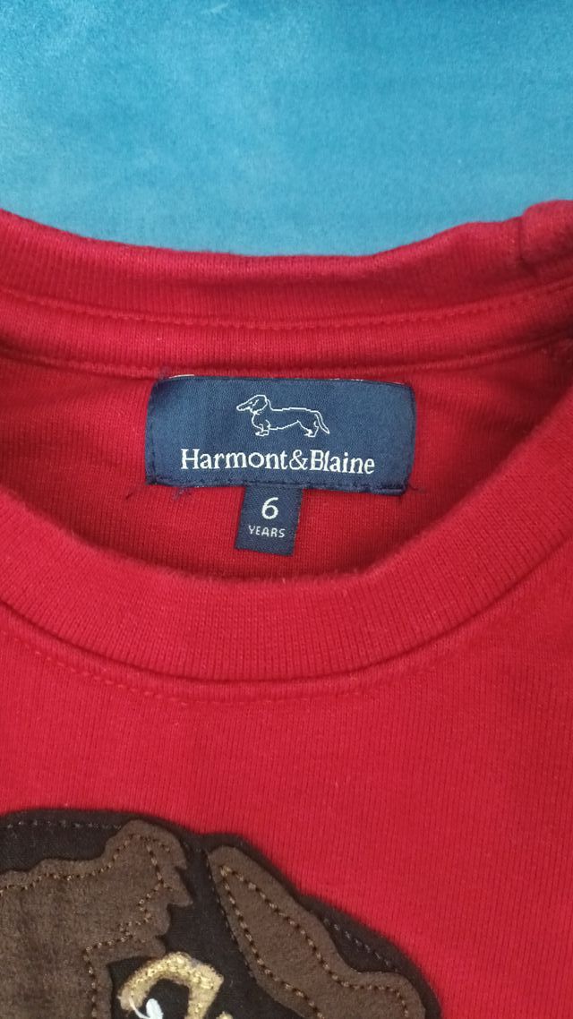 felpa Harmont & Blaine bimbo 6 anni, rossa e blu