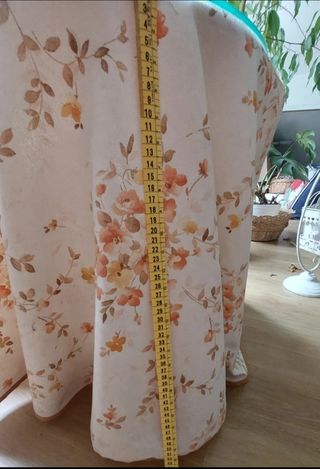 Mesa camilla con cristal 40cm y funda.