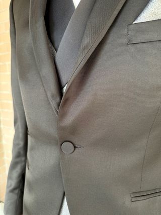 Traje novio, chaleco, tirantes, pajarita y pañu