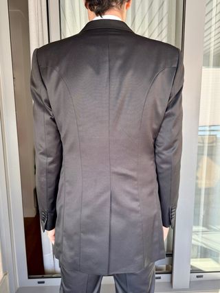 Traje novio, chaleco, tirantes, pajarita y pañu