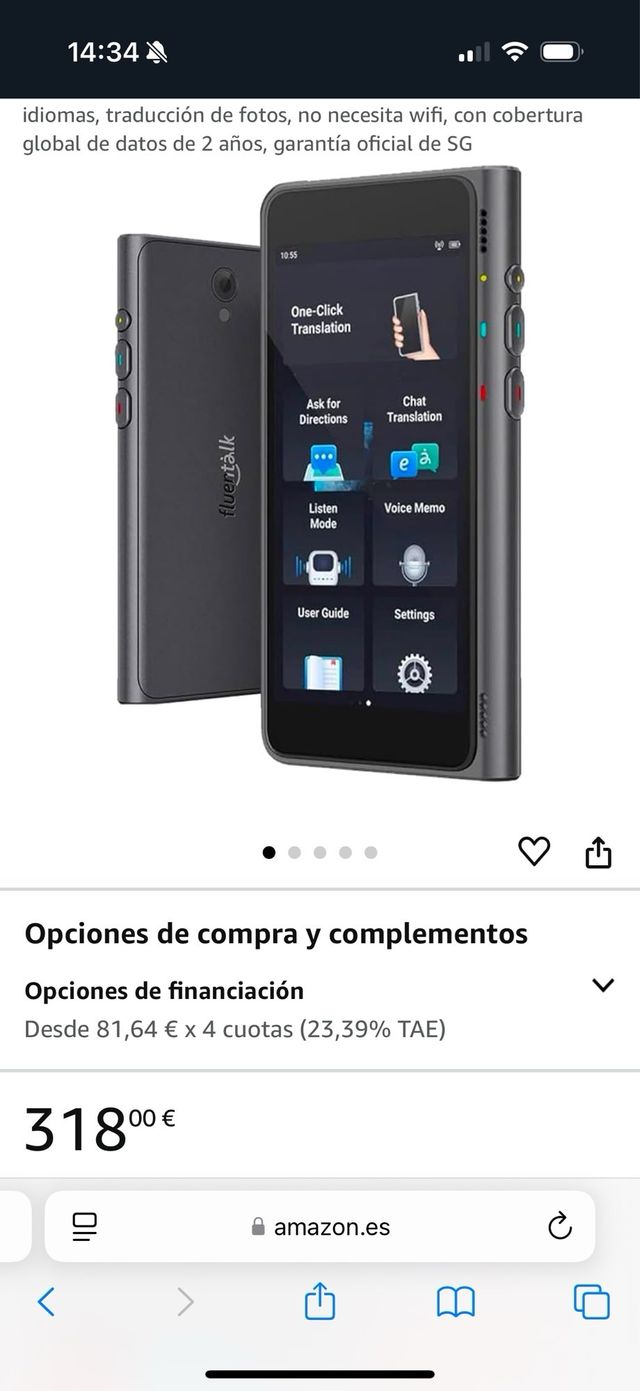 Traductor instantaneo FLUENTALK T1