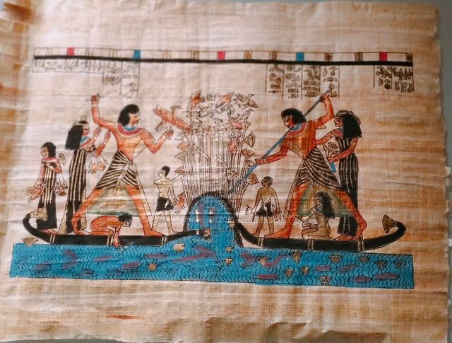 Due stampe egiziane su carta di papiro