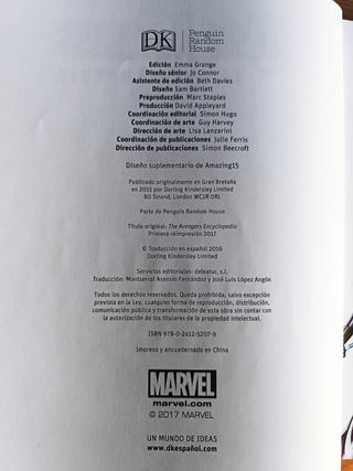 Marvel Los Vengadores. Enciclopedia.
