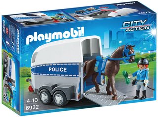 Playmobil 6922 Policia con remolque de caballo cit