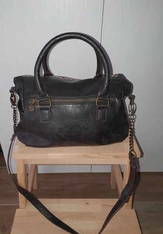 Borsa Desigual  nera a ricami multicolore