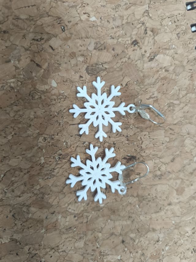Pendientes copo de nieve