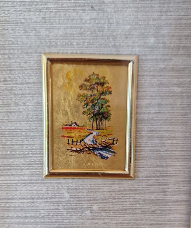 Cromolitografia su foglia d'oro