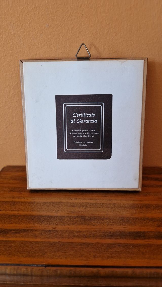 Cromolitografia su foglia d'oro