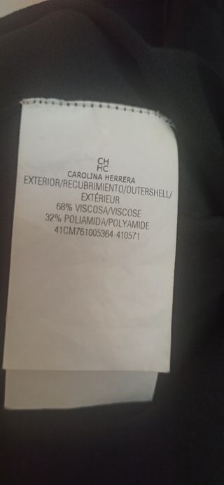 Top asimétrico punto stretch Carolina Herrera