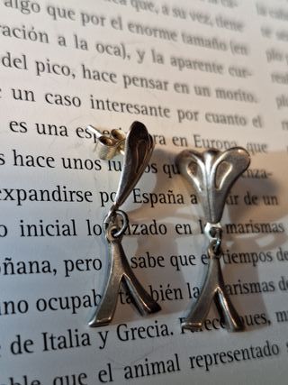 Pendientes plata maciza vintage década 90