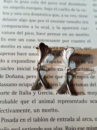 Pendientes plata maciza vintage década 90