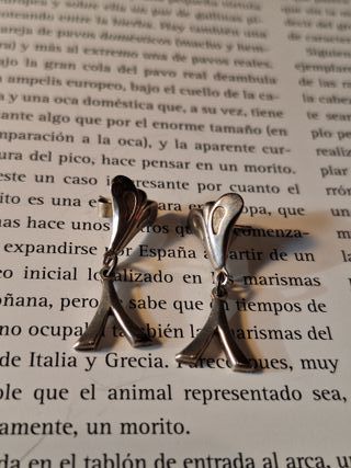 Pendientes plata maciza vintage década 90