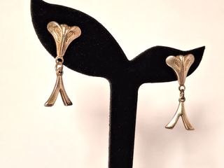 Pendientes plata maciza vintage década 90