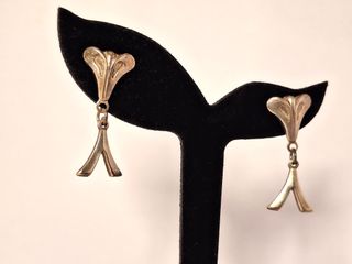 Pendientes plata maciza vintage década 90