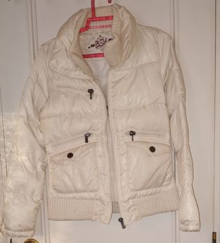 Cazadora tipo plumas Blanca