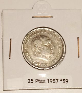 1957 - 25 pesetas *59 (5 duros)