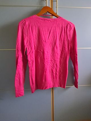 Jersey fino de botones rosa de Blanco
