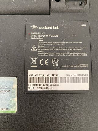 Ordenador portatil para piezas