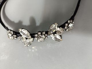 Torera plata y diadema pedrería 