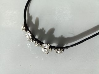Torera plata y diadema pedrería 