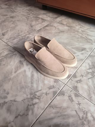 Mocasines Zara Beige