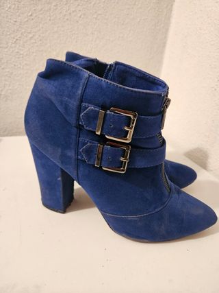 Botines azules mujer