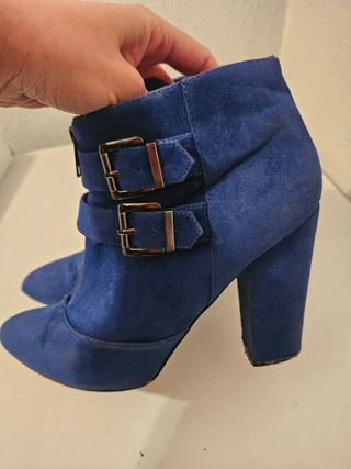 Botines azules mujer