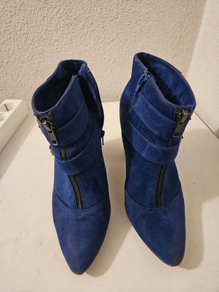 Botines azules mujer