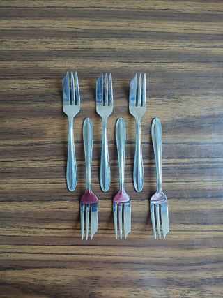 Juego 6 tenedores postre