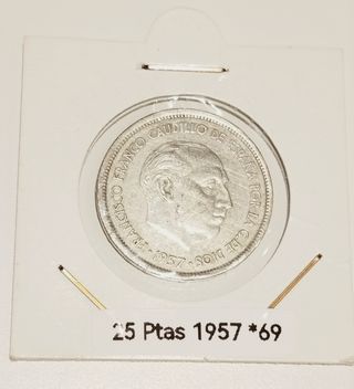 1957 - 25 pesetas*69 (5 duros)