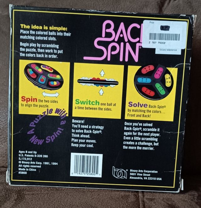 Juego Back Spin de Binary Arts Corporation