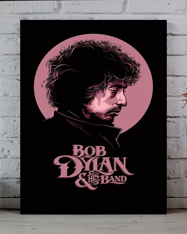 Cuadro con ilustración Bob Dylan