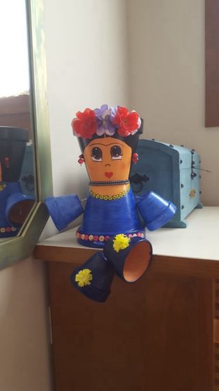 Maceta Frida Kahlo - Hecha a mano