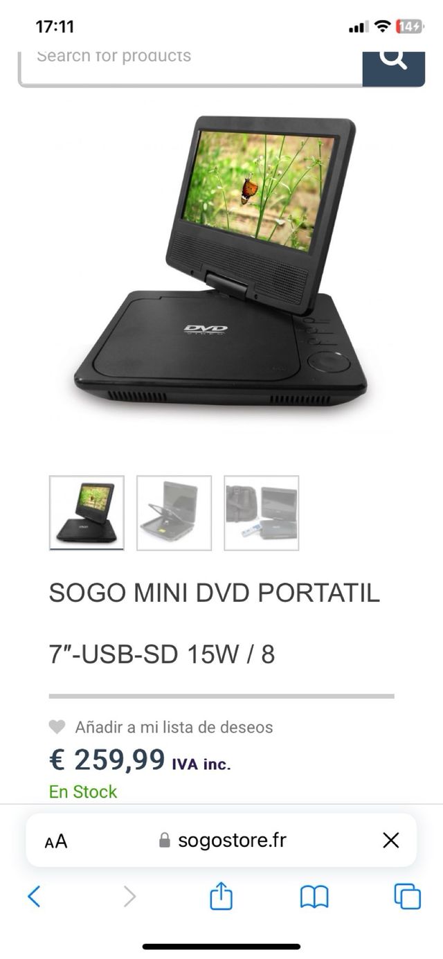 SOGO MINI DVD PORTATIL