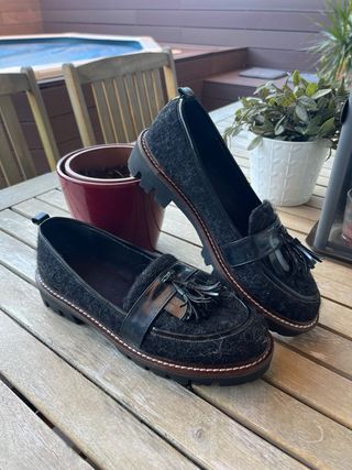 Zapatos tipo mocasin negro