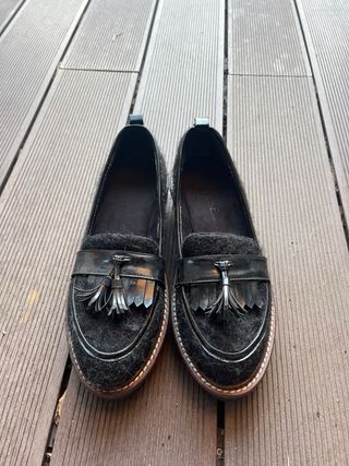 Zapatos tipo mocasin negro