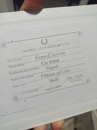 Dipinto acrilico su tela Fiore d'Amore 
