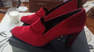 Zapatos de terciopelo de tacón