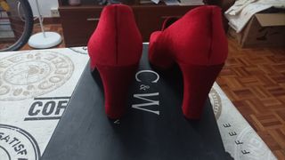 Zapatos de terciopelo de tacón