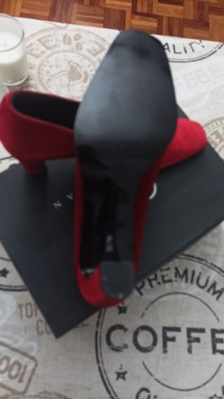 Zapatos de terciopelo de tacón