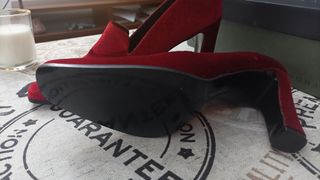 Zapatos de terciopelo de tacón