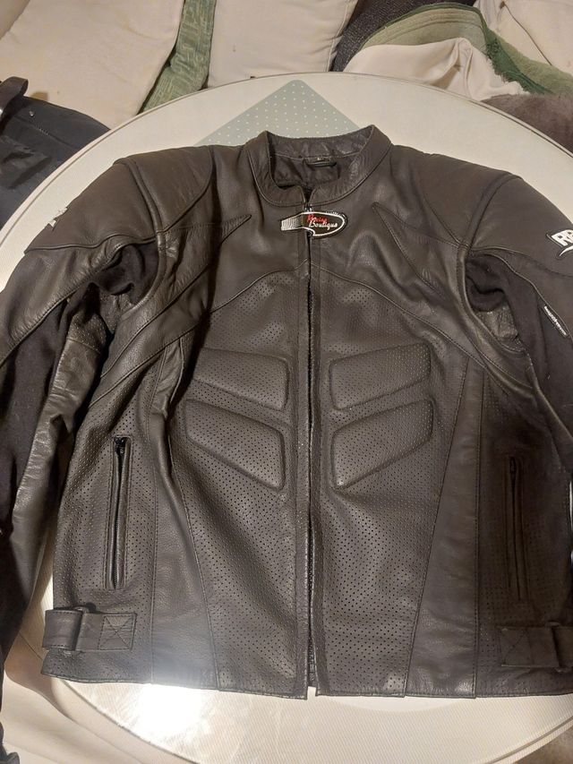 chaqueta cuero moto racing boutique