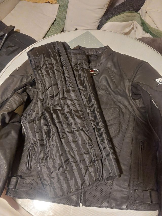 chaqueta cuero moto racing boutique