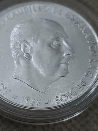 Moneda Plata 100 pesetas 1968 - excelente estado