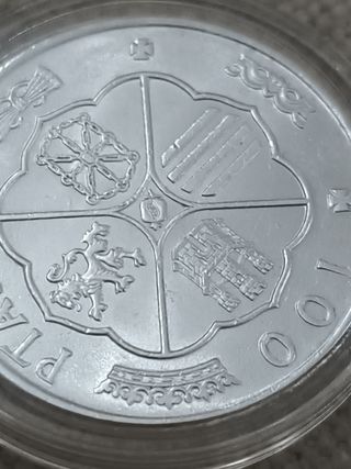 Moneda Plata 100 pesetas 1968 - excelente estado