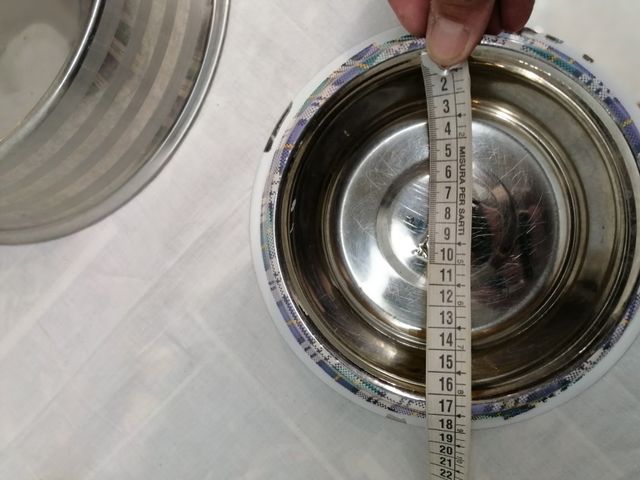 Tris ciotole cane acciaio