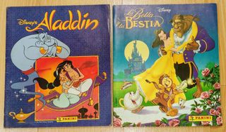 Lote de cuatro álbumes de cromos Aladdin.
