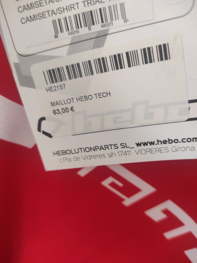 Camiseta Hebo trial Motocross