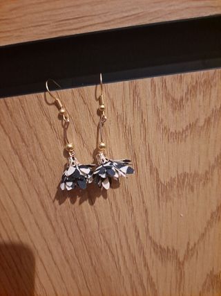 Pendientes largos cebra