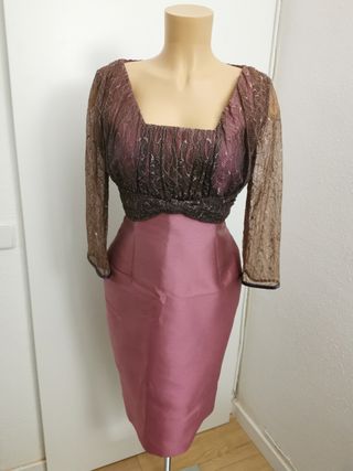 Vestido nuevo manga larga talla 40